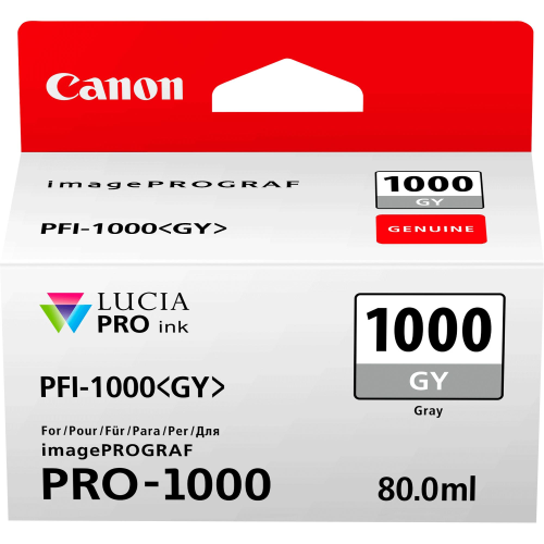 Canon PFI-1000 GY - 80 ml - grigio - originale - serbatoio inchiostro - per imagePROGRAF PRO-1000